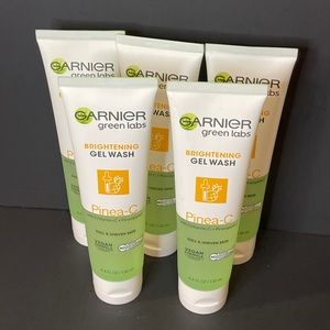 5x Garnier SkinActive Green Labs Pinea-C Brightening Gel Washable Cleanser w/ C